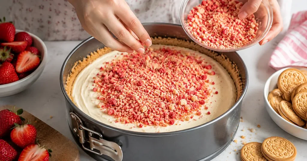 Strawberry Crunch Cheesecake