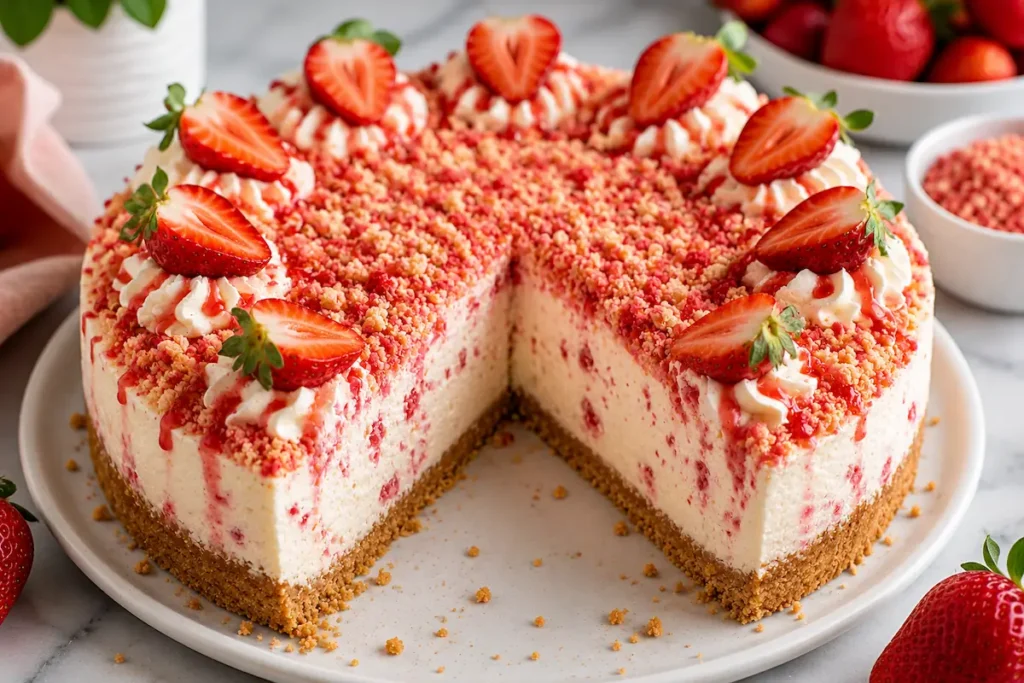 Strawberry Crunch Cheesecake