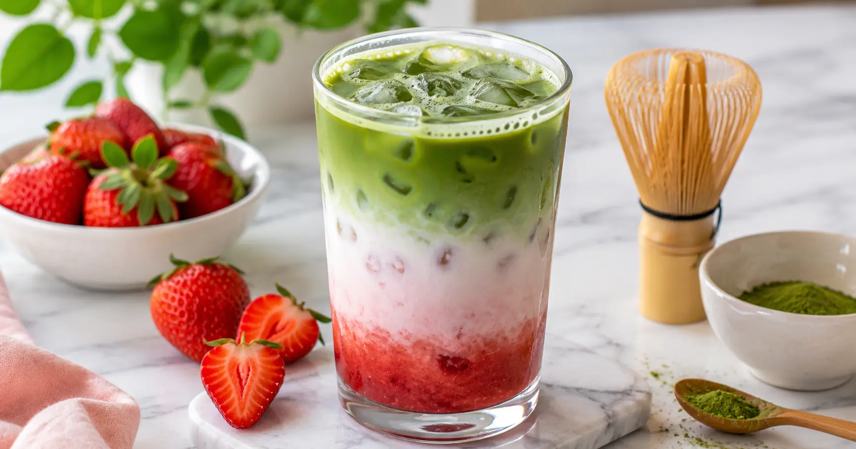 Strawberry Matcha Latte