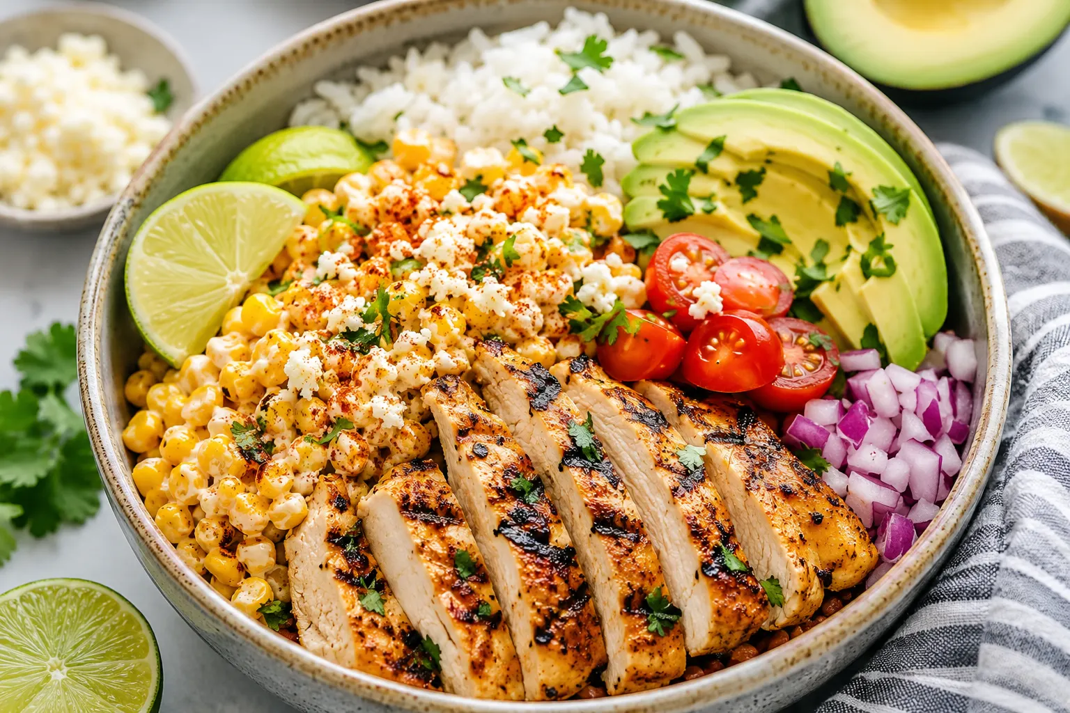 Street Corn Chicken Bowl