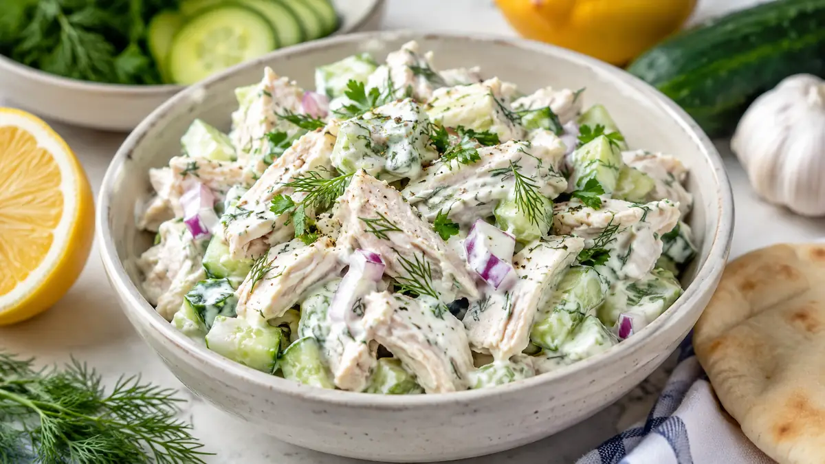 Creamy Tzatziki Chicken Salad