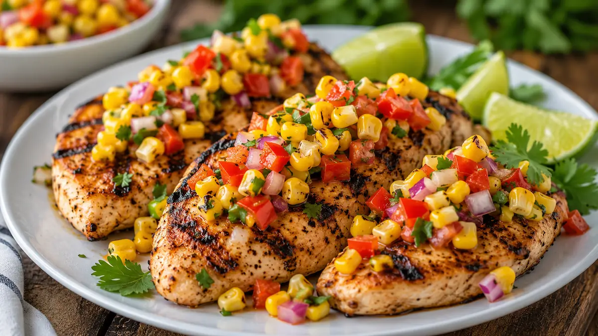 Grilled Chicken with Corn Salsa