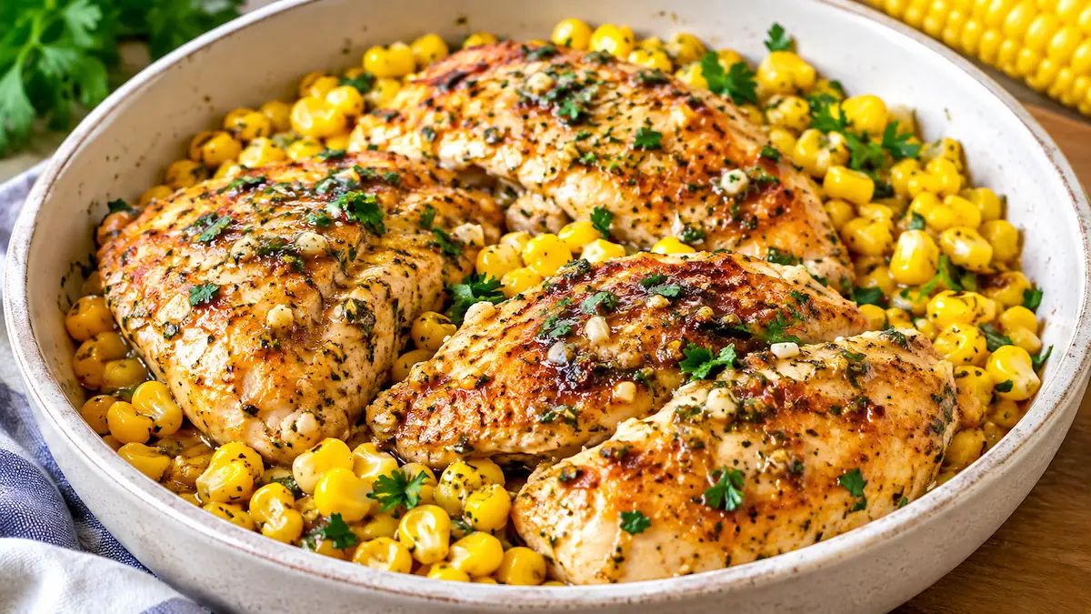 Garlic Butter Chicken & Corn