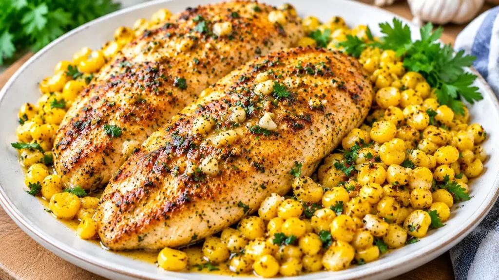 Garlic Butter Chicken & Corn