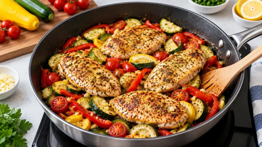 Lemon Chicken with Summer Vegetables