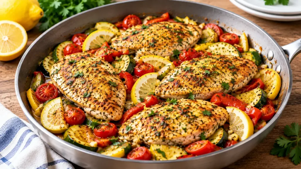 Lemon Chicken with Summer Vegetables