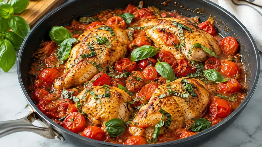One-Pan Tomato Basil Chicken