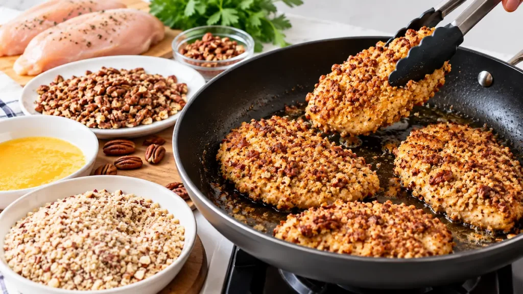 Pecan-Crusted Chicken Cutlets